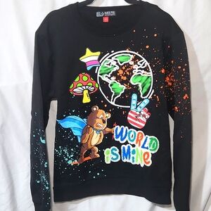 Black Pike long-sleeve shirt (world is mine) Size Medium T17